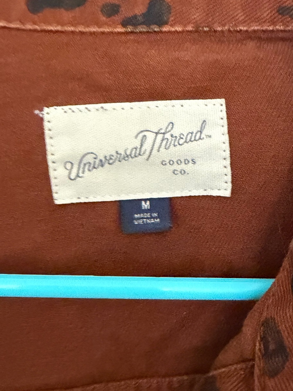 Universal Thread Rust Brown Leopard Print Jacket - Picture 3 of 4